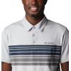 imageColumbia Mens Tech Trail Novelty PoloColumbia Grey Heather Stripe