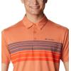 imageColumbia Mens Tech Trail Novelty PoloDesert Orange Heather Stripe