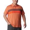 imageColumbia Mens Tech Trail Novelty PoloDesert Orange Heather Stripe