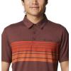 imageColumbia Mens Tech Trail Novelty PoloLight Raisin Heather Stripe