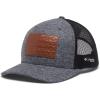 imageColumbia PHG Leather Game Flag Snap BackGrill Heather  Black