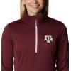 imageColumbia Womens Collegiate Park View Fleece Half ZipTam  Deep Maroon Heather