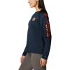 imageColumbia Womens Collegiate Tidal Tee Ls ShirtAub  Collegiate Navy  Spark Orange