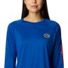 imageColumbia Womens Collegiate Tidal Tee Ls ShirtFla  Azul  Spark Orange