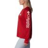 imageColumbia Womens Collegiate Tidal Tee Ls ShirtOs  Intense Red  White