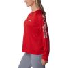 imageColumbia Womens Collegiate Tidal Tee Ls ShirtUga  Bright Red  White