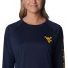 imageColumbia Womens Collegiate Tidal Tee Ls ShirtWv  Collegiate NavyMlb Gold