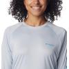 imageColumbia Womens PFG Tidal Tee II Long SleeveCirrus GreyOcean Blue Logo