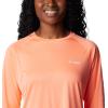 imageColumbia Womens PFG Tidal Tee II Long SleeveCoral Glow  White Logo