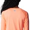 imageColumbia Womens PFG Tidal Tee II Long SleeveCoral Glow  White Logo