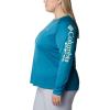imageColumbia Womens PFG Tidal Tee II Long SleeveDeep MarineLight Lime Logo