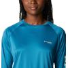 imageColumbia Womens PFG Tidal Tee II Long SleeveDeep MarineLight Lime Logo