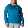 imageColumbia Womens PFG Tidal Tee II Long SleeveDolphinWhite Logo