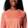 imageColumbia Womens PFG Tidal Tee II Long SleeveFaded PeachFaux Pink Logo