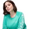imageColumbia Womens PFG Tidal Tee II Long SleeveGlaze GreenWhite Logo