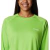imageColumbia Womens PFG Tidal Tee II Long SleeveGreen MambaWhite Logo