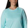 imageColumbia Womens PFG Tidal Tee II Long SleeveGullfoss GreenWhite Logo