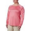 imageColumbia Womens PFG Tidal Tee II Long SleeveLycheeWhite Logo
