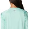 imageColumbia Womens PFG Tidal Tee II Long SleeveMint Cay  Tranquil Teal Logo