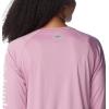 imageColumbia Womens PFG Tidal Tee II Long SleeveMinuetTiki Pink Logo