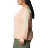 imageColumbia Womens PFG Tidal Tee II Long SleevePeach FizzOcean Mint Logo