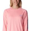imageColumbia Womens PFG Tidal Tee II Long SleevePink PopRiptide Logo