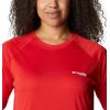 imageColumbia Womens PFG Tidal Tee II Long SleeveRed SparkWhite Logo