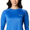 imageColumbia Womens PFG Tidal Tee II Long SleeveVivid BlueLime Glow