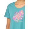 imageColumbia Womens Ruby Springs Graphic Scoop Neck Short SleeveTealBotanical Gem