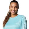 imageColumbia womens Tidal Tee Ii Long SleeveClear BlueWhite Logo