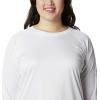 imageColumbia womens Tidal Tee Ii Long SleeveWhiteCirrus Grey Logo