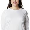 imageColumbia womens Tidal Tee Ii Long SleeveWhiteCirrus Grey Logo