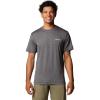 imageColumbia Mens Kwick Hike Back Graphic Short Sleeve TeeBlack HeatherLinear View Multi