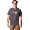 imageColumbia Mens Kwick Hike Graphic Short Sleeve TeeBlack HeatherPeak Direction