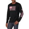 imageColumbia Mens Long Sleeve Tee Shirt Outdoors Fishing Camping HikingBlack With Sorbet