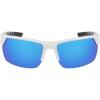 imageColumbia Mens Peak Racer Rectangular SunglassesWhiteBlue Flash Polarized