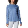 imageColumbia Womens PFG Tidal Tee II Long SleeveBright LavenderWhite Logo