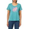 imageColumbia Womens Ruby Springs Graphic Scoop Neck Short SleeveTealBotanical Gem