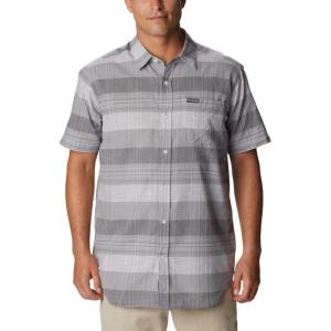 imageColumbia Mens Big ampamp Tall Rapid Rivers Novelty Short SleeveColumbia Grey Scattered Stripe