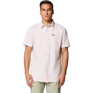 imageColumbia Mens Big ampamp Tall Rapid Rivers Novelty Short SleeveDark Stone Diamond Dobby Chambray