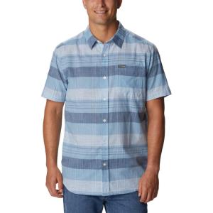 imageColumbia Mens Big ampamp Tall Rapid Rivers Novelty Short SleeveJet Stream Scattered Stripe