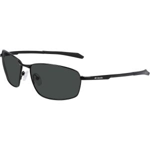 imageColumbia Mens Fir Ridge Rectangular SunglassesShiny BlackSolid Green Lens