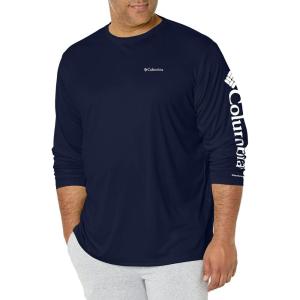 imageColumbia Mens Fork Stream Long Sleeve ShirtCollegiate NavyWhite Logo