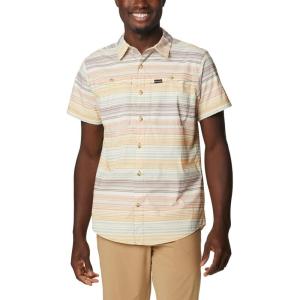 imageColumbia Mens Newton Ridge Plaid Short SleeveLight Raisin Striped Sunset