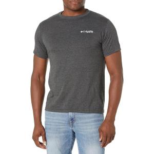 imageColumbia Mens PFG Graphic TShirtCharcoal Heather SailPfg Triangle
