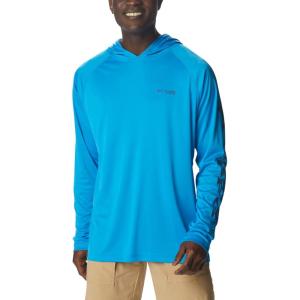 imageColumbia Mens PFG Terminal Tackle HoodieCompass BlueCarbon Logo