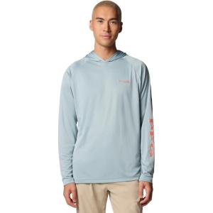 imageColumbia Mens PFG Terminal Tackle HoodieCrushed BlueFaded Peach Logo