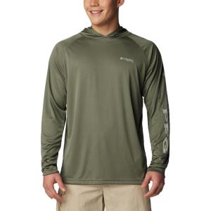 imageColumbia Mens PFG Terminal Tackle HoodieCypressCool Grey Logo