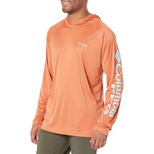 imageColumbia Mens PFG Terminal Tackle HoodieIsland OrangeSpring Blue Logo