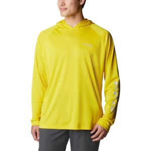 imageColumbia Mens PFG Terminal Tackle HoodieLaser LemonCool Grey Logo